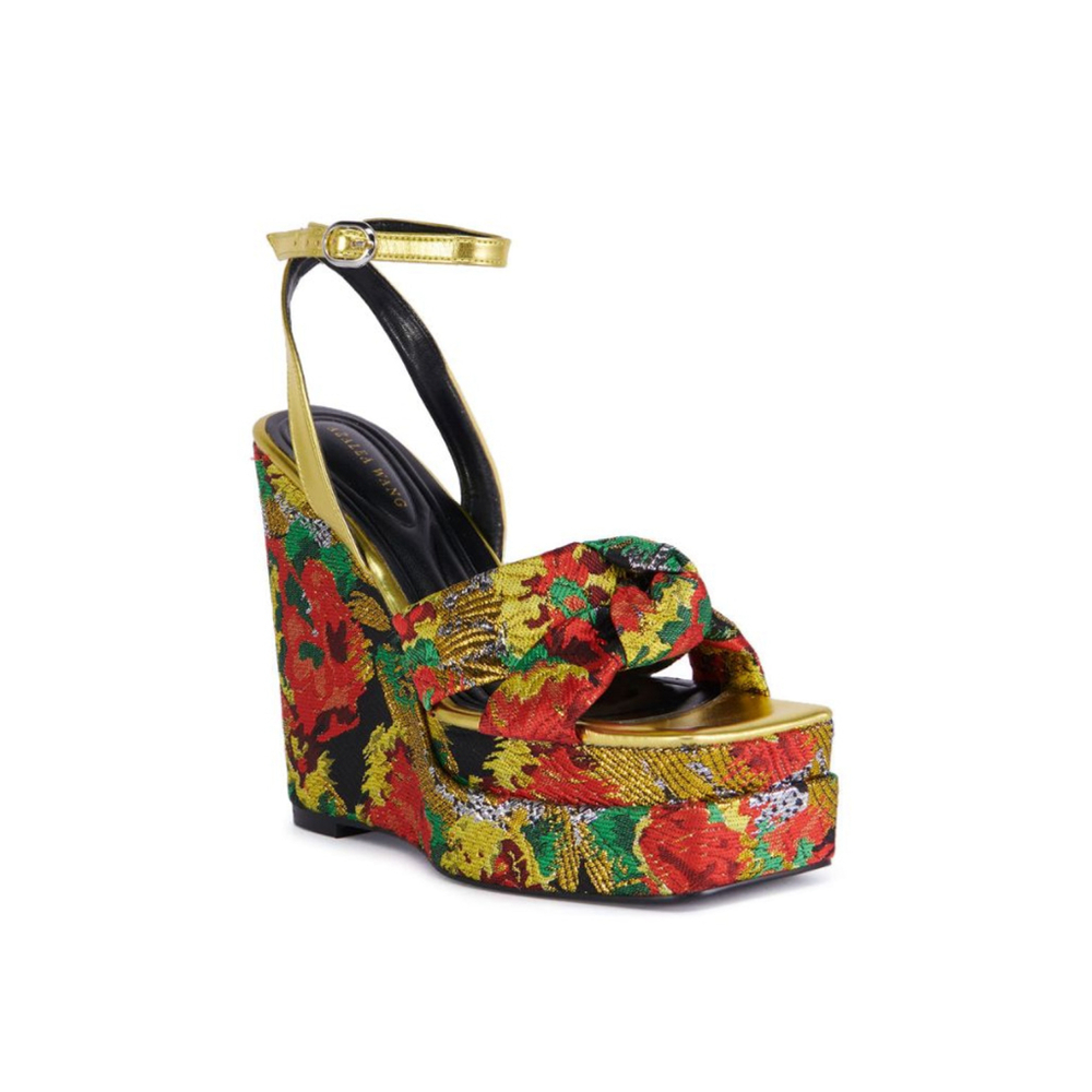 Charmed Brocade Wedge